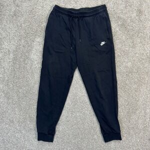 Nike Mens Black Jogger Sweatpants Size Medium Drawstring Casual Comfort